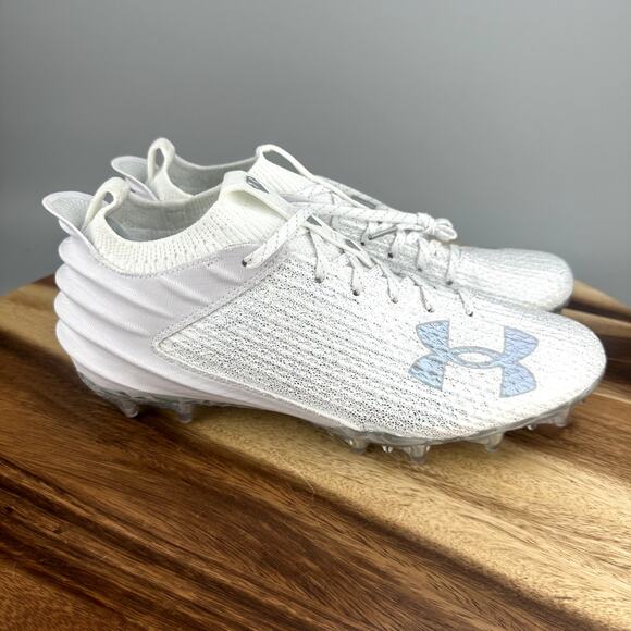 Under Armour Blur 2.0 MC VVS Men's Size 8 Football Cleats White Metallic Silver - Picture 1 of 8